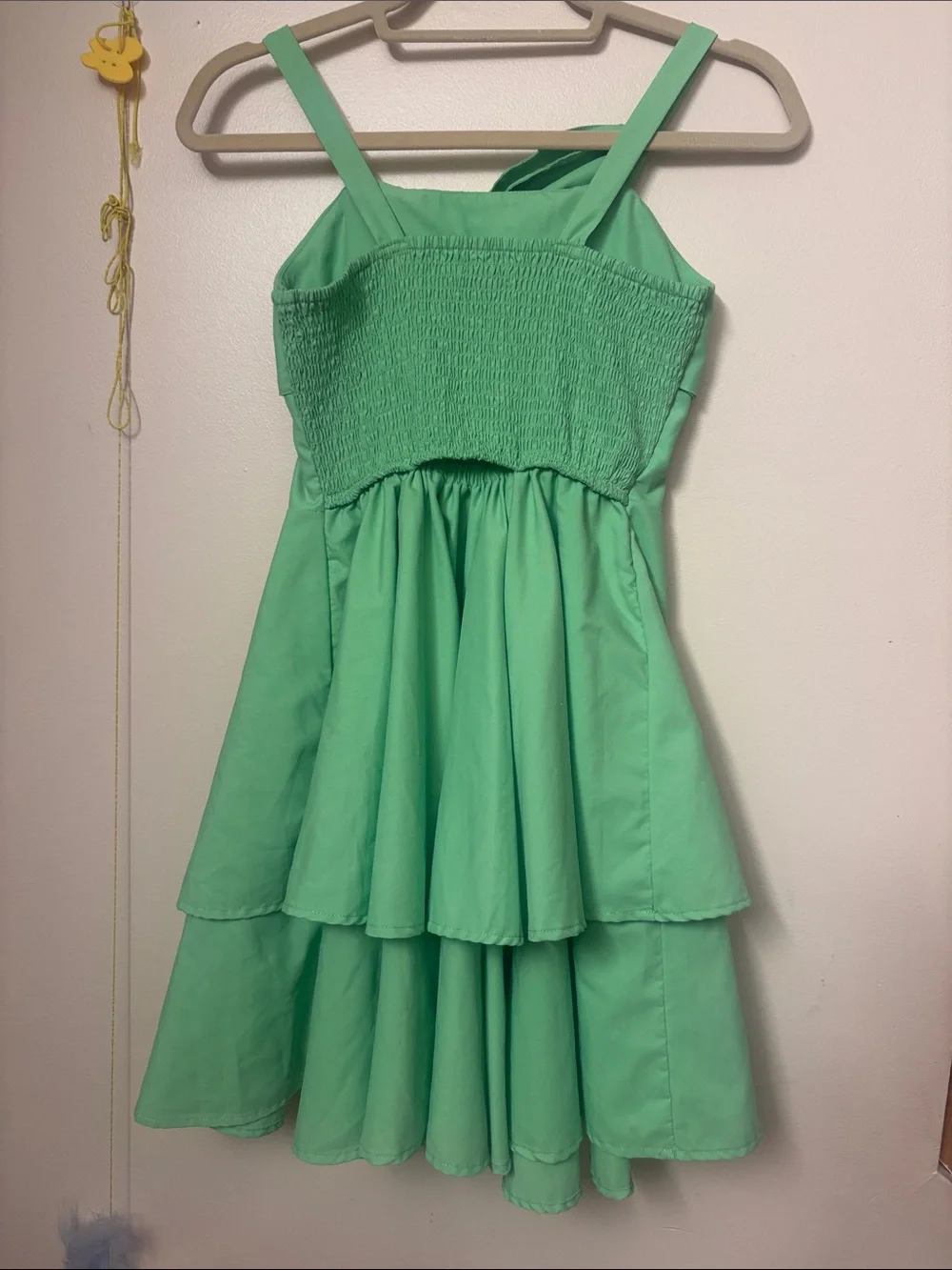 Habitual Girls Green Bow Front Tiered Party Dress Size 14